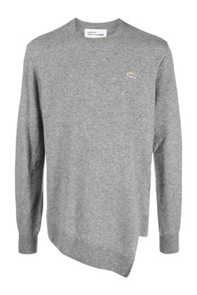 X Lacoste asymmetric hem wool jumper Comme des Garcons Shirt | FLN006W231